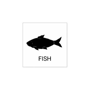 Fish Wedding Meal Choice Rubber Stamp