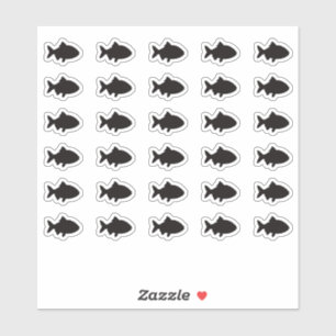 Fish Wedding Place Card Food Meal Menu Choice Sticker