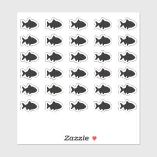 Fish Wedding Place Card Food Meal Menu Choice Sticker