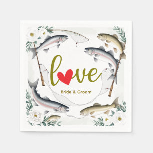 Fish Wedding themed for fishing lovers Napkins