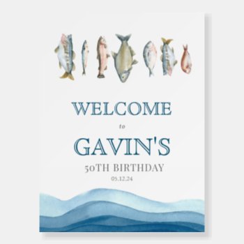 Fish Welcome Sign  Fish Welcome Poster by MakinMemoriesonPaper at Zazzle