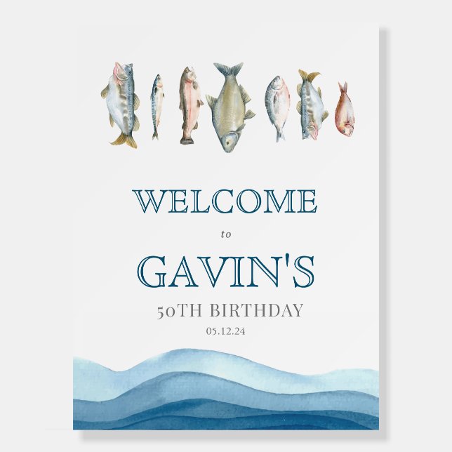 Fish welcome sign, fish welcome poster (Front)