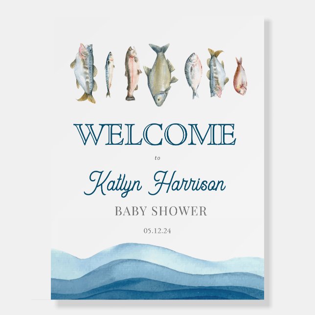 Fish welcome sign, fish welcome poster (Front)