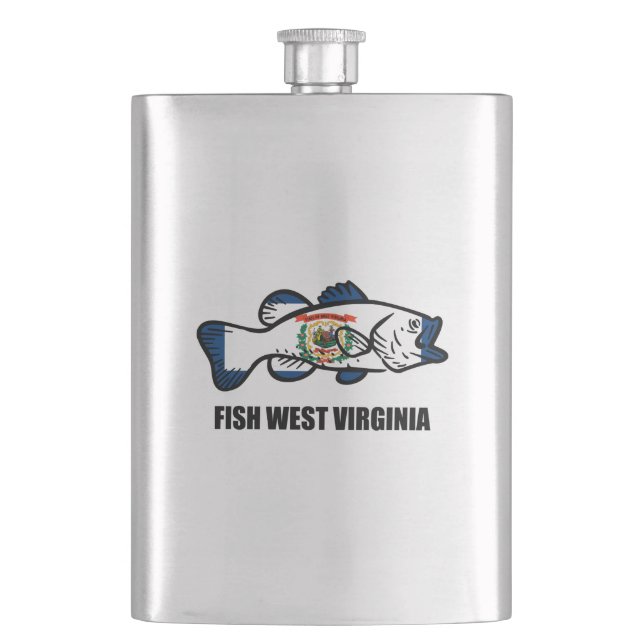 Fish West Virginia Flask (Front)