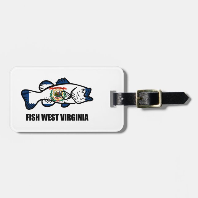 Fish West Virginia Luggage Tag (Front Horizontal)