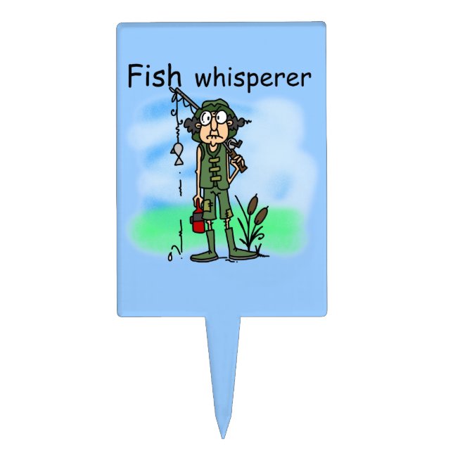 Fish Whisperer Cake Topper (Front)