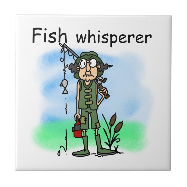 Fish Whisperer Ceramic Tile (Front)