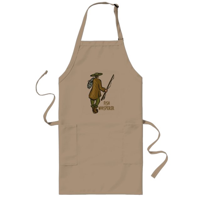 Fish Whisperer Fishing Long Apron (Front)
