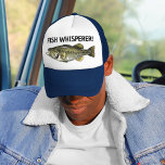Fish Whisperer Funny Fishing Fisherman Angler Trucker Hat<br><div class="desc">Fish Whisperer! This fishing themed hat makes a great gift for the friend or relative who loves to fish for largemouth bass.</div>