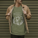 Fish Whisperer Outdoor Sports Fishing T-Shirt<br><div class="desc">A graphic tshirt for the avid fisherman, this design has a large graphic of a fisherman hooking a large mouth bass with "The Fish Whisperer" text above the graphic. Shown here with a light beige graphic on a dark tshirt, you can choose between a variety of available colors. This shirt...</div>