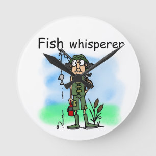 Fish Whisperer Round Clock
