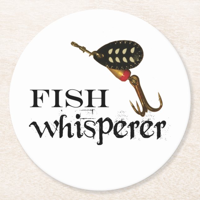Fish Whisperer Round Paper Coaster (Front)