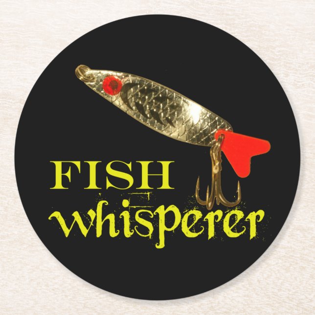 Fish Whisperer Round Paper Coaster (Front)