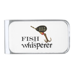 Fish Whisperer Silver Finish Money Clip