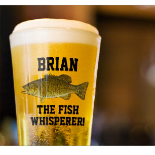 Fish Whisperer Smallmouth Bass Fishing Sports Men Glass