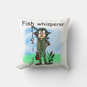 Fish Whisperer Throw Pillow