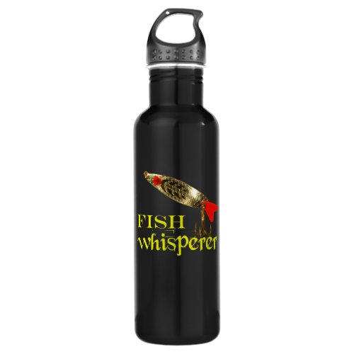Fish Whisperer With Fishing Lure Stainless Steel Water Bottle