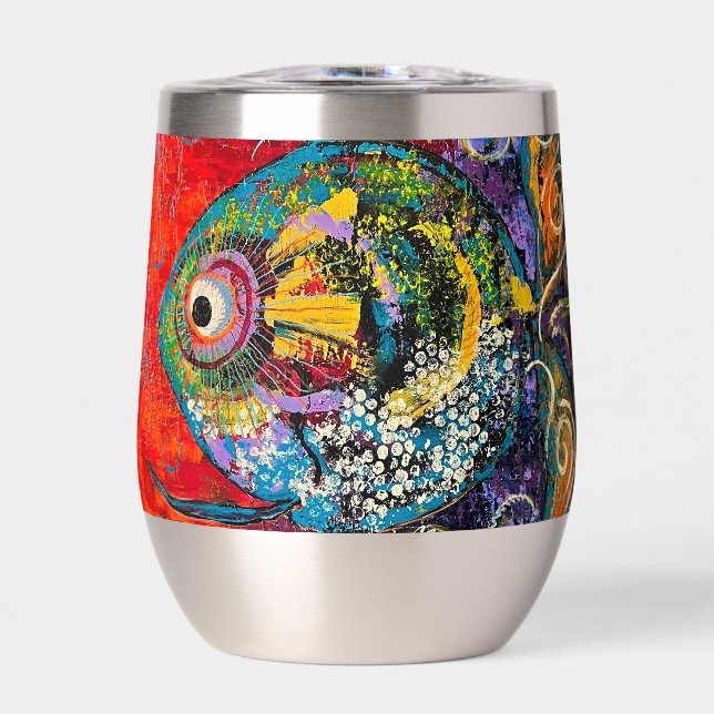 Fish Wine Tumbler hot or cold (Front)