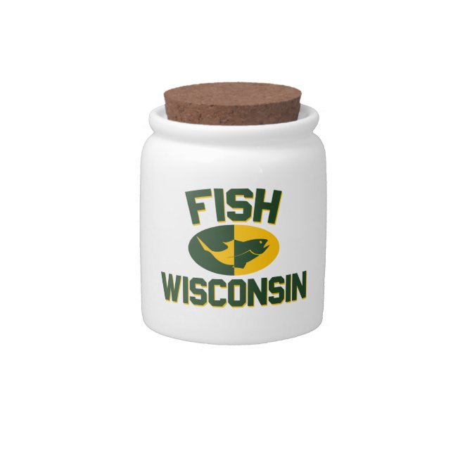 Fish Wisconsin Candy Jar (Front)