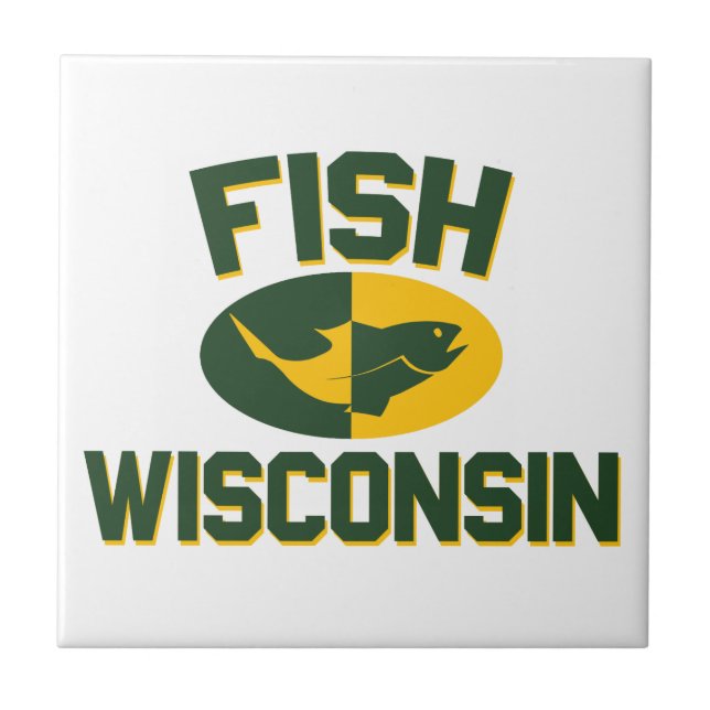 Fish Wisconsin Ceramic Tile (Front)