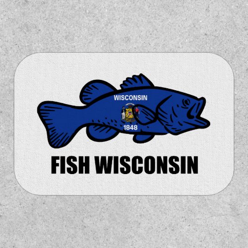 Fish Wisconsin Flag Patch