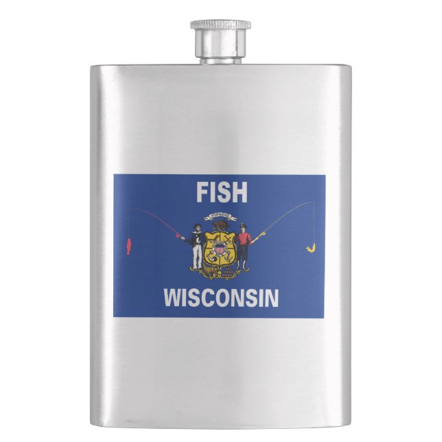 Fish Wisconsin Flask (Front)