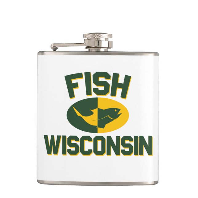 Fish Wisconsin Flask (Front)
