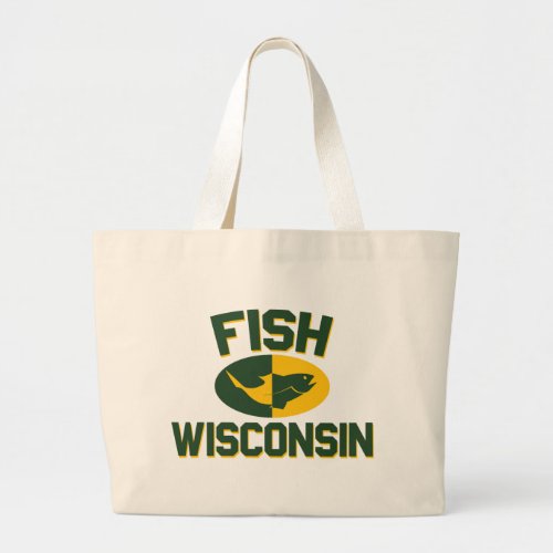 Fish Wisconsin Large Tote Bag