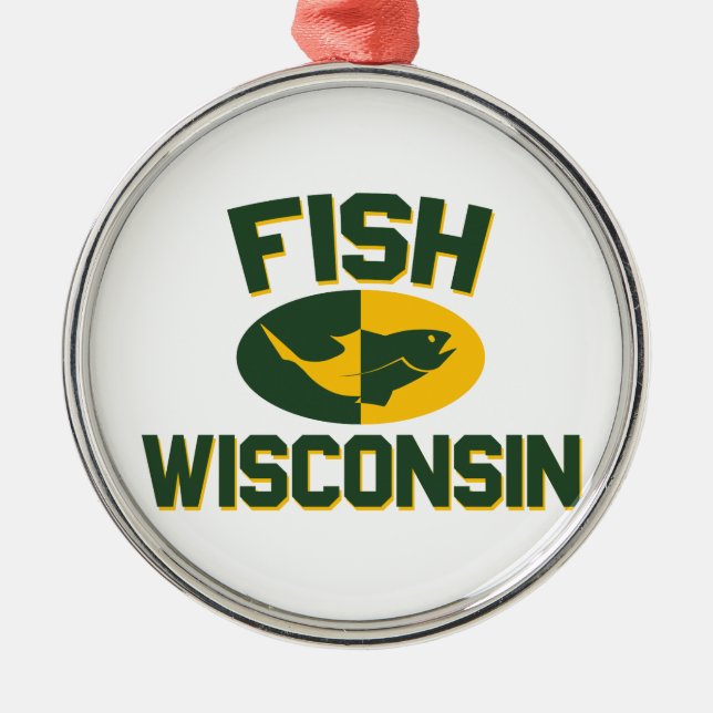 Fish Wisconsin Metal Ornament (Front)