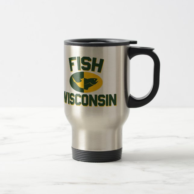 Fish Wisconsin Travel Mug (Right)