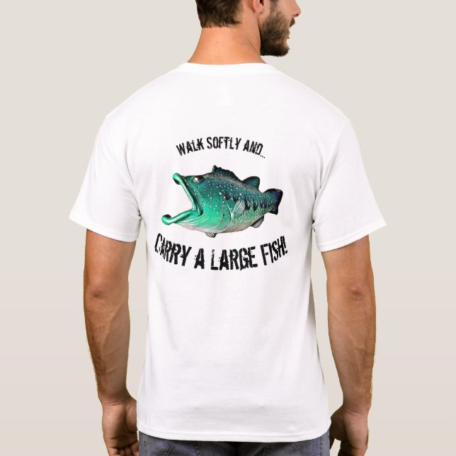 Fish with Attitude by Artist Mike Quinn T-Shirt (Back)