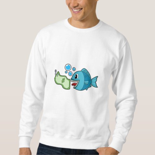 Fish with Bank note Sweatshirt