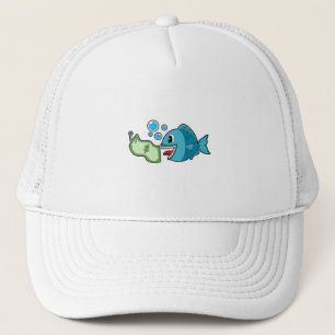 Fish with Bank note Trucker Hat
