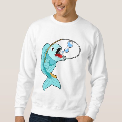 Fish with Fishing rod Sweatshirt