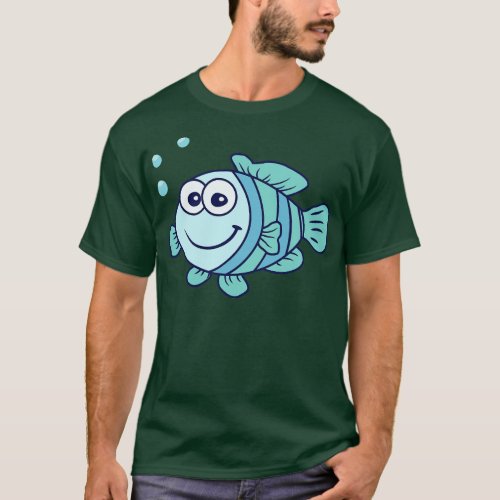 Fish With Water Bubbles T_Shirt