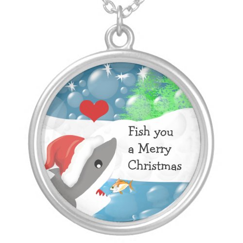 Fish You A Merry Christmas Shark Necklace