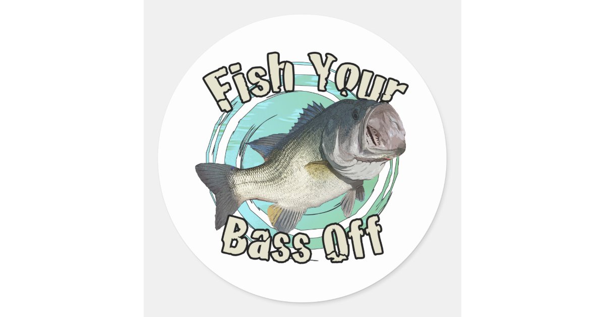 Fishing Heartbeat Classic Round Sticker