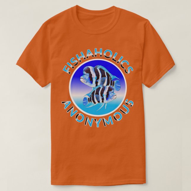Fishaholics Anonymous Aquarium Fish Frontosa Cichl T-Shirt (Design Front)