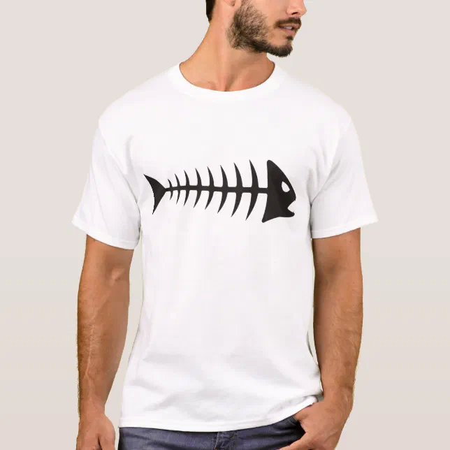 Fishbone fish T-Shirt | Zazzle