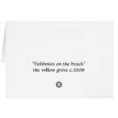 fishbones on the beach cards (Back Horizontal)
