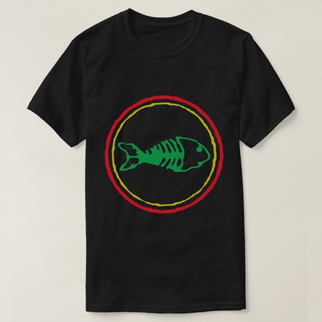Fishbones Valentine Mardi Gras Patrick Fish t shir T-Shirt (Design Front)