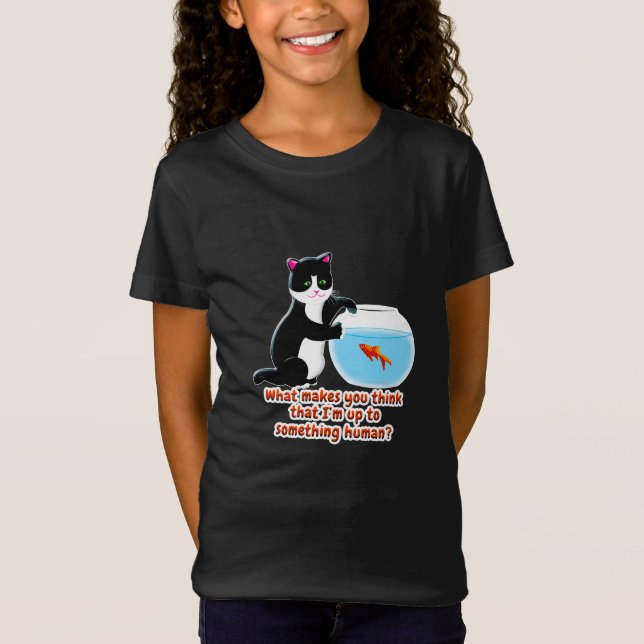 Fishbowl Cat T-Shirt (Front)