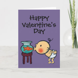 Fishbowl Kisses Orange Goldfish Holiday Card