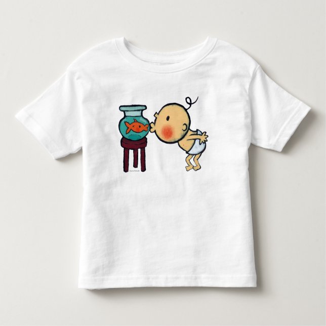 Fishbowl Kisses Orange Goldfish Toddler T-shirt (Front)