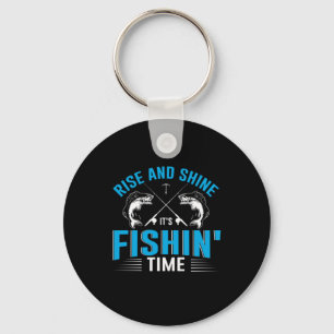 Fisher Art Rise And Shine Fishing Time Keychain