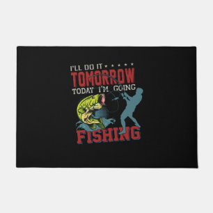 Fisher Art Today I Am Going Fishing Doormat