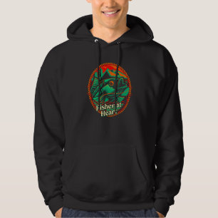 Fisher at Heart Lifestyle Fishing Habits Fisherman Hoodie