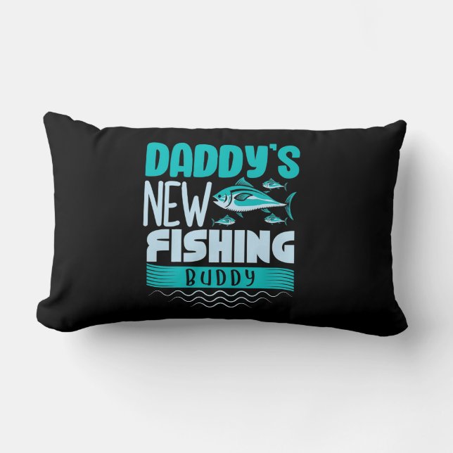 Fisher Daddy New Fishing Buddy Lumbar Pillow (Front)