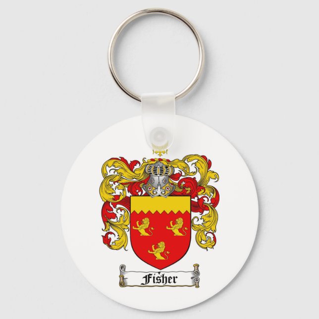 FISHER FAMILY CREST -  FISHER COAT OF ARMS KEYCHAIN (Front)