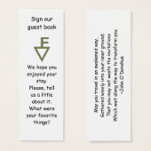 Fisher Family Guest Book Marker (Front & Back)
